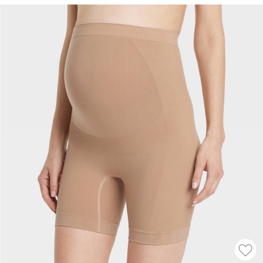 Isabel Maternity Seamless Tan Shapewear Over Belly Size M NWOT